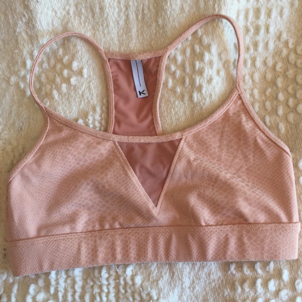 KORAL peachy nude sports bra sz M